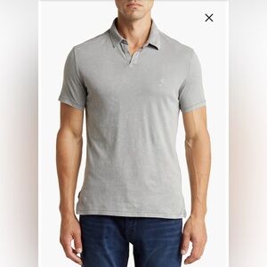 John Varvatos Marble Wash Polo Shirt in Gray